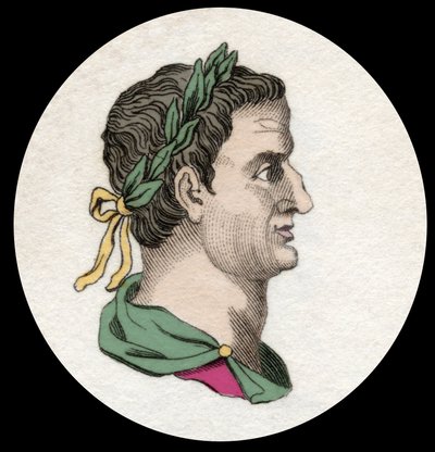 Porträt von Servius Sulpicius Galba (3 v. Chr.-69 n. Chr.), römischer Kaiser. Gravur des 19. Jahrhunderts von Unknown artist