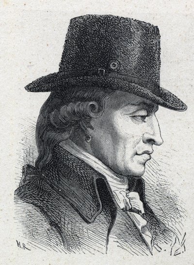 Porträt von Stanislas Marie Maillard (1763-1794), Gerichtsvollzieher und emblematische Figur der Französischen Revolution. von Unknown artist