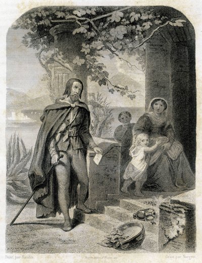 Porträt von Torquato Tasso, genannt in Französisch Le Tasse (1544 - 1595) von Unknown artist