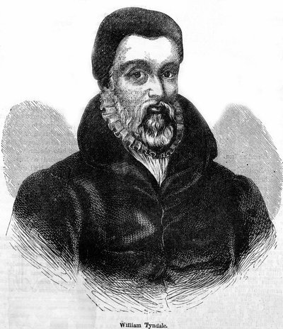 Porträt von William Tyndale (1494-1536), walisischer Theologe und Übersetzer. Gravur des 19. Jahrhunderts von Unknown artist