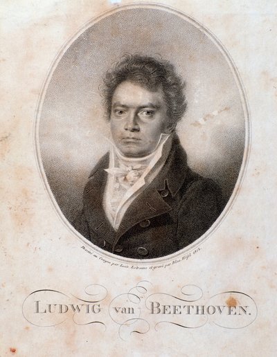Porträt des deutschen Komponisten Ludwig van Beethoven von Unknown artist