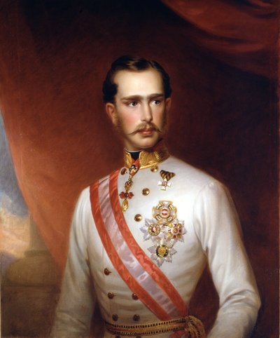 Porträt des Kaisers von Österreich Franz Joseph I. (1830 - 1916). Anonymes Gemälde. Risorgimento-Museum, Mailand. von Unknown artist