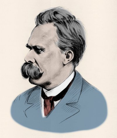 Porträt des deutschen Philosophen Friedrich Nietzsche (1844-1900) von Unknown artist