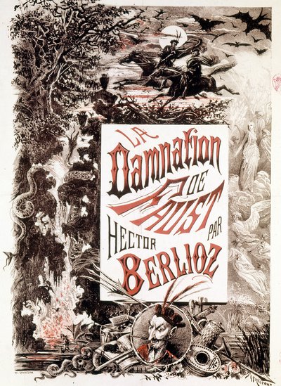Plakat von „La Damnation de Faust“ von Hector Berlioz von Unknown artist