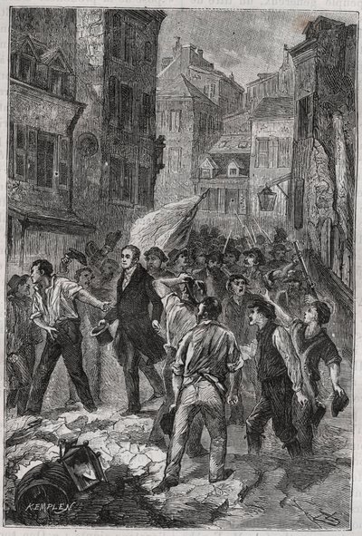 Revolte der Seidenweber in Lyon 1831 - Louis Bouvier-Dumolart (Dumolard), Präfekt und Abgeordneter von Lyon, freigelassen von Unknown artist