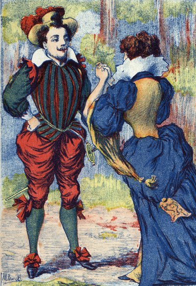 Riquet mit der Locke wird ein hübscher Herr. Anonyme Illustration zu „Riquet mit der Locke“ von Charles Perrault von Unknown artist