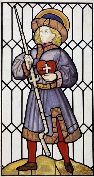 Sankt Erasmus nach einem Glasfenster in Saint Quentin von Unknown artist