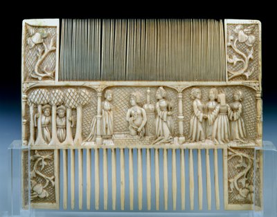 Seite B eines Elfenbeinkamms mit der Geschichte von Susanna von Unknown artist