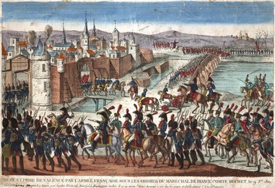 Belagerung und Eroberung von Valencia durch die französische Armee unter dem Befehl des Marschalls von Frankreich, Graf Suchet, am 9. Januar von Unknown artist