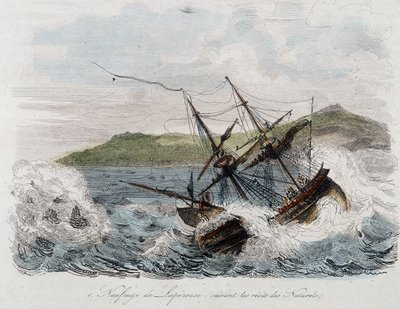 Untergang des Schiffes von Jean-François Galaup, Graf von La Pérouse von Unknown artist