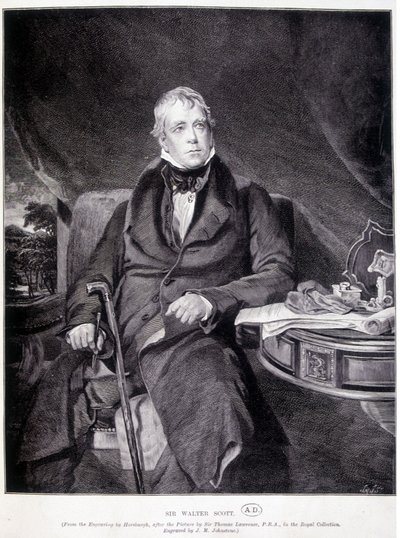 Sir John Walter Scott 1771/1832, englischer Schriftsteller und Dichter von Unknown artist