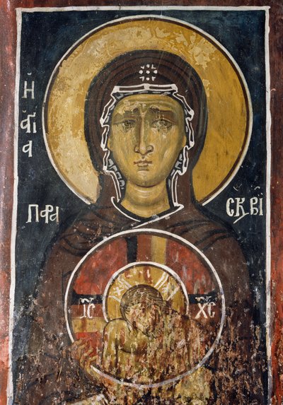 St. Paraskevi, Personifikation des Karfreitags mit Ikone von Christus der höchsten Demut von Unknown artist