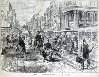 Straßenszenen, Collins Street in Melbourne im Jahr 1889 von Unknown artist