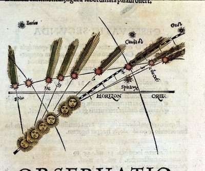Studie über Kometen - in Astronomicon caesarum, Abhandlung des 16. Jahrhunderts. von Unknown artist