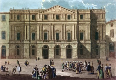 Teatro alla Scala in Mailand im 19. Jahrhundert - Theater La Scala in Mailand von Unknown artist
