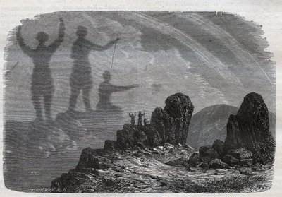 Das Gespenst des Brockens im Harz - Brockengespenst - Gravur von 1877 von Unknown artist