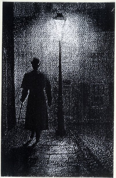 Die Atmosphäre der Straßen Londons bei Nacht, Ende des 19. Jahrhunderts von Unknown artist