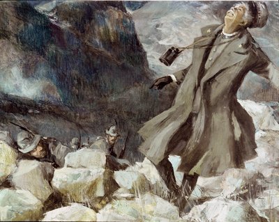 Der Tod von General Antonio Cantore in den Tofane-Bergen, 20. Juli 1915 von Unknown Artist
