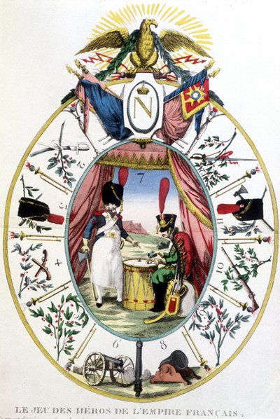 Das Spiel der Helden des französischen Kaiserreichs, Anfang 19. Jahrhundert von Unknown artist