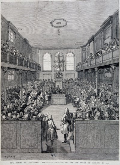Das Innere des Londoner Unterhauses im Jahr 1760 von Unknown artist
