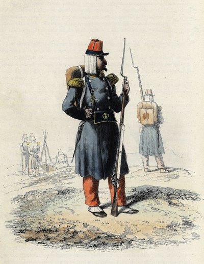 Leichte Infanterie der französischen Armee während der Expedition nach Algier 1830, in „L