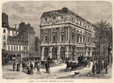 Das neue Renaissance-Theater in Paris im Jahr 1873 von Unknown artist