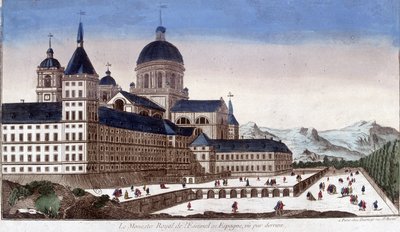 Das königliche Kloster von Escorial in Spanien, von hinten gesehen. von Unknown artist