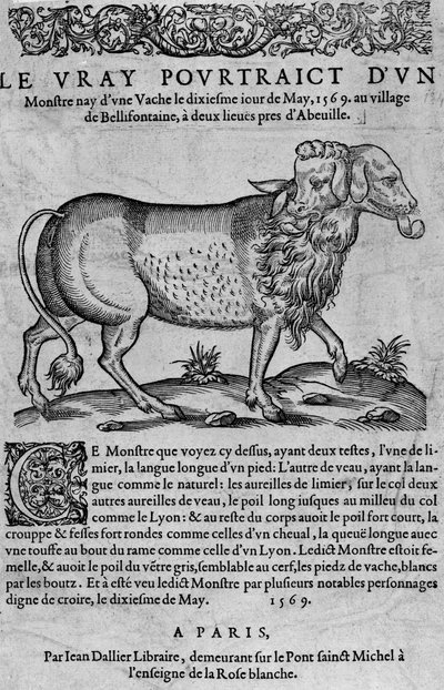 Das wahre Wesen eines Monsters, geboren von einer Kuh am zehnten Mai von Unknown artist