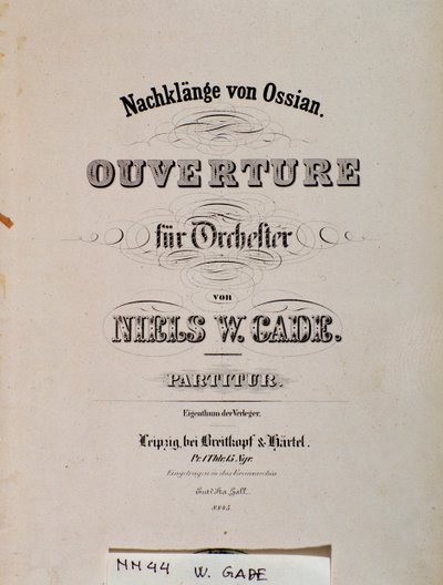 Titelseite der Partitur von Souvenirs D