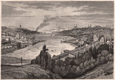 Ansicht von Konstantinopel, jetzt Istanbul, und dem Goldenen Horn im 19. Jahrhundert von Unknown