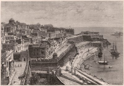 Ansicht von Valletta und seinem Hafen im 19. Jahrhundert von Unknown