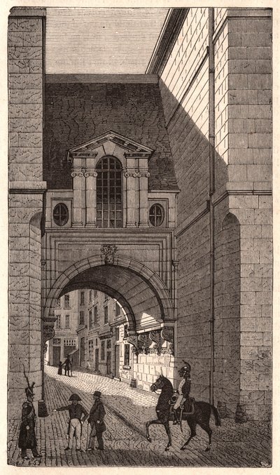 Ansicht eines Renaissance-Gebäudes aus der Zeit Heinrichs II. in der Nazarethstraße in Paris, Frankreich von Unknown