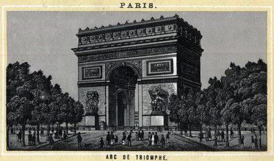 Ansicht des Arc de Triomphe in Paris von Unknown artist