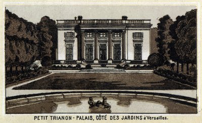Ansicht des Peer Trianon in den Gärten von Versailles. von Unknown artist
