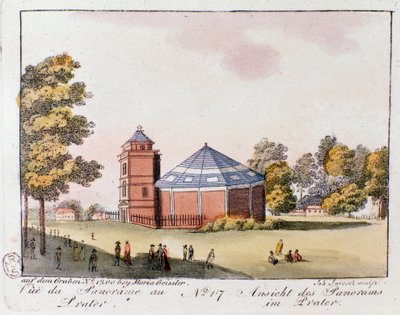 Ansicht des Praterparks in Wien. Österreich. Stich von 1815 Privatbesitz von Unknown artist