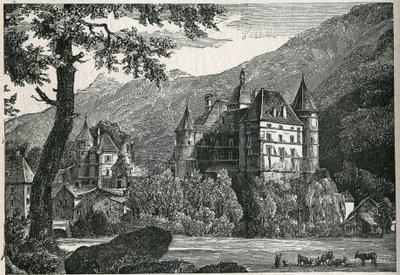 Ansicht des Schlosses von Vizille in Isère. von Unknown artist
