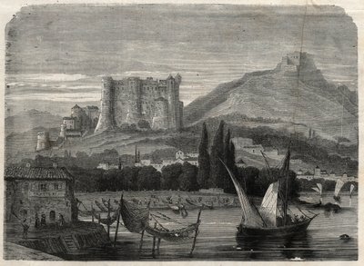 Ansicht der Festungen von La Spezia in Italien. Gravur in „The Illustrous Universe“ von Unknown artist