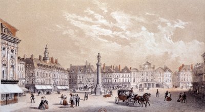 Ansicht des großen Platzes der Stadt Lille von Unknown artist