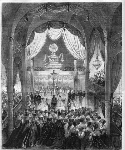 Hochzeitszeremonie von Prinz Humbert I. von Italien von Unknown artist