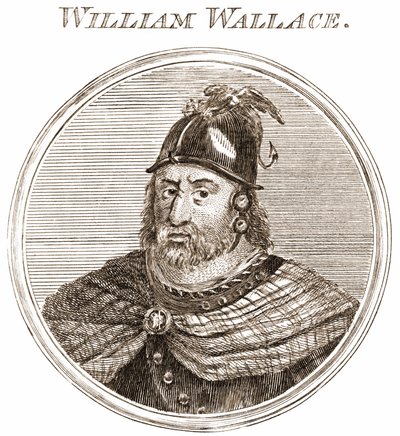 William Wallace. Schottischer Anführer 1270-1305. Gravur des 19. Jahrhunderts von Unknown artist
