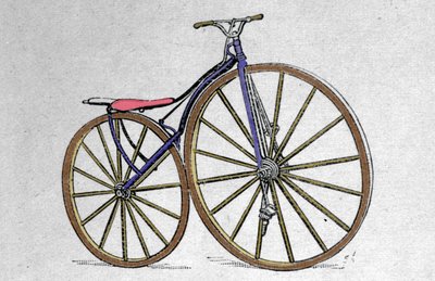 Holzmodell eines Velocipeds. Pierre Michaux, erfand das Pedal in den frühen 1860er Jahren. von Unknown artist