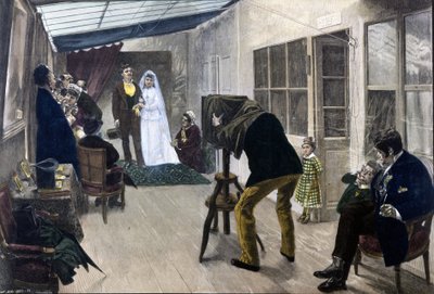 Werkstatt eines Fotografen in Paris im Jahr 1878 von Unknown artist