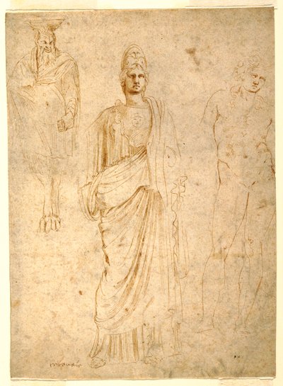 Zeichnung, Klassische Figuren, ca. 1550 von Unknown artistUnknown artist