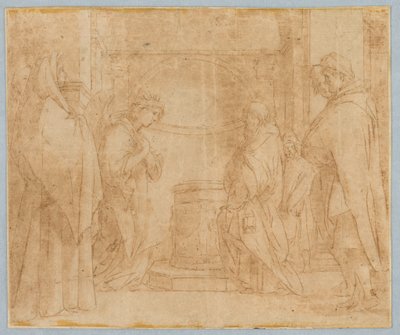Zeichnung, Kopie nach Verkündigung des Engels an Zacharias, 1538–1600 von Unknown artistUnknown artist