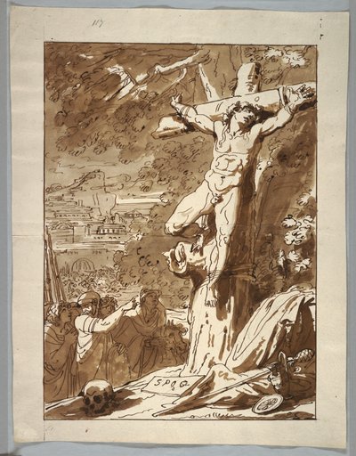 Zeichnung, Kreuzigung, 1815–1825 von Unknown artistUnknown artist