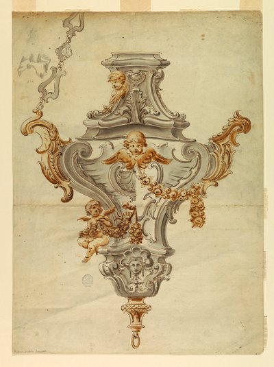Zeichnung, Entwurf für ein Weihrauchfass, frühes 18. Jahrhundert von Unknown artistUnknown artist