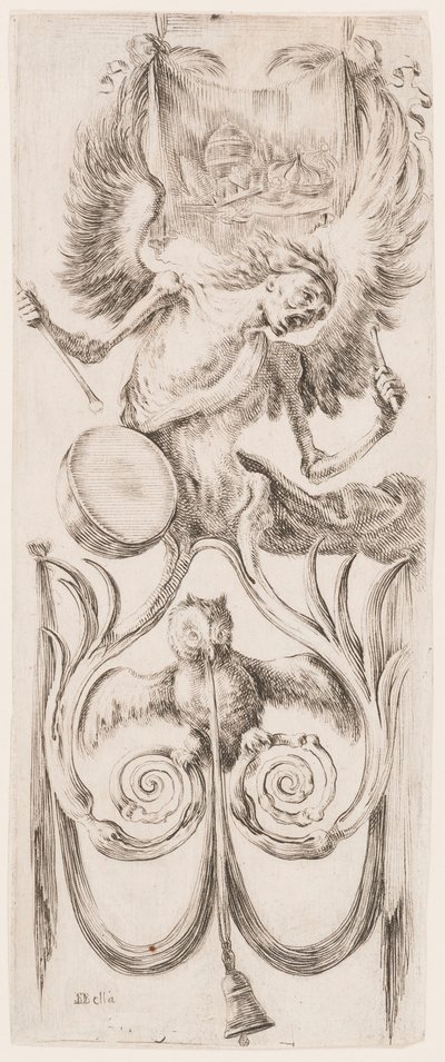 Druck, Ornamenti o Grottesche (Groteskes Ornament), ca. 1653 von Unknown artistUnknown artist