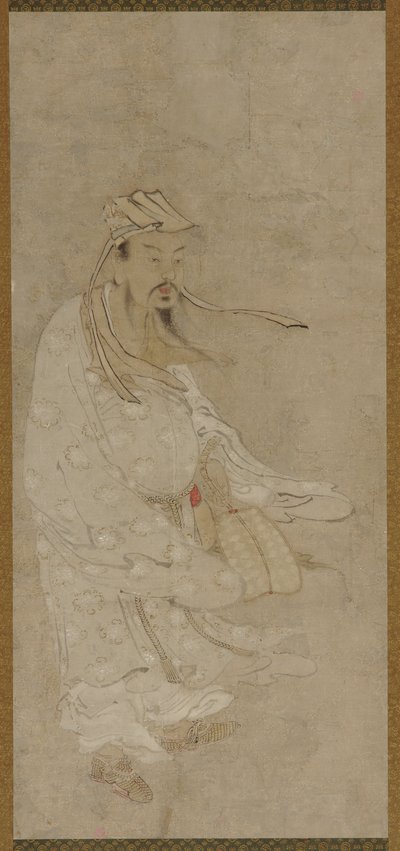 Ein Chinese steht im starken Wind von Unknown artist