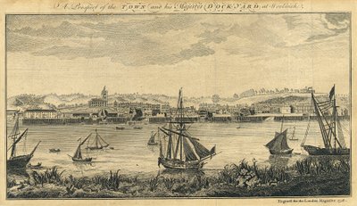 Aussicht auf die Stadt und die königliche Werft in Woolwich von Unknown artist