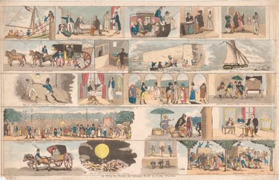 Eine Reise nach Paris von Johnny Bull und Jack Dandy von Unknown artist